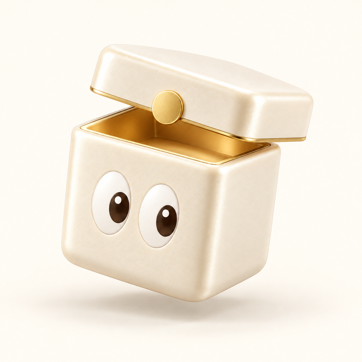 Pearl cream BOXIE Special box with champagne gold details